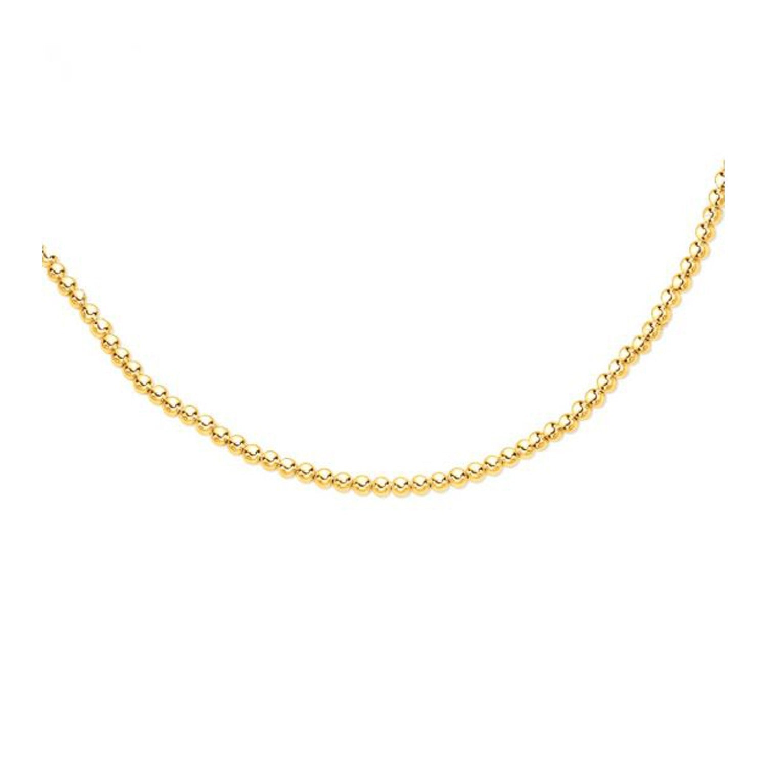14k Yellow Gold Bead Chain (6mm)  DestGlow