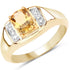 14K Yellow Gold Plated 1.36 Carat Genuine Citrine & White Topaz .925 Sterling Silver Ring by Bids.com