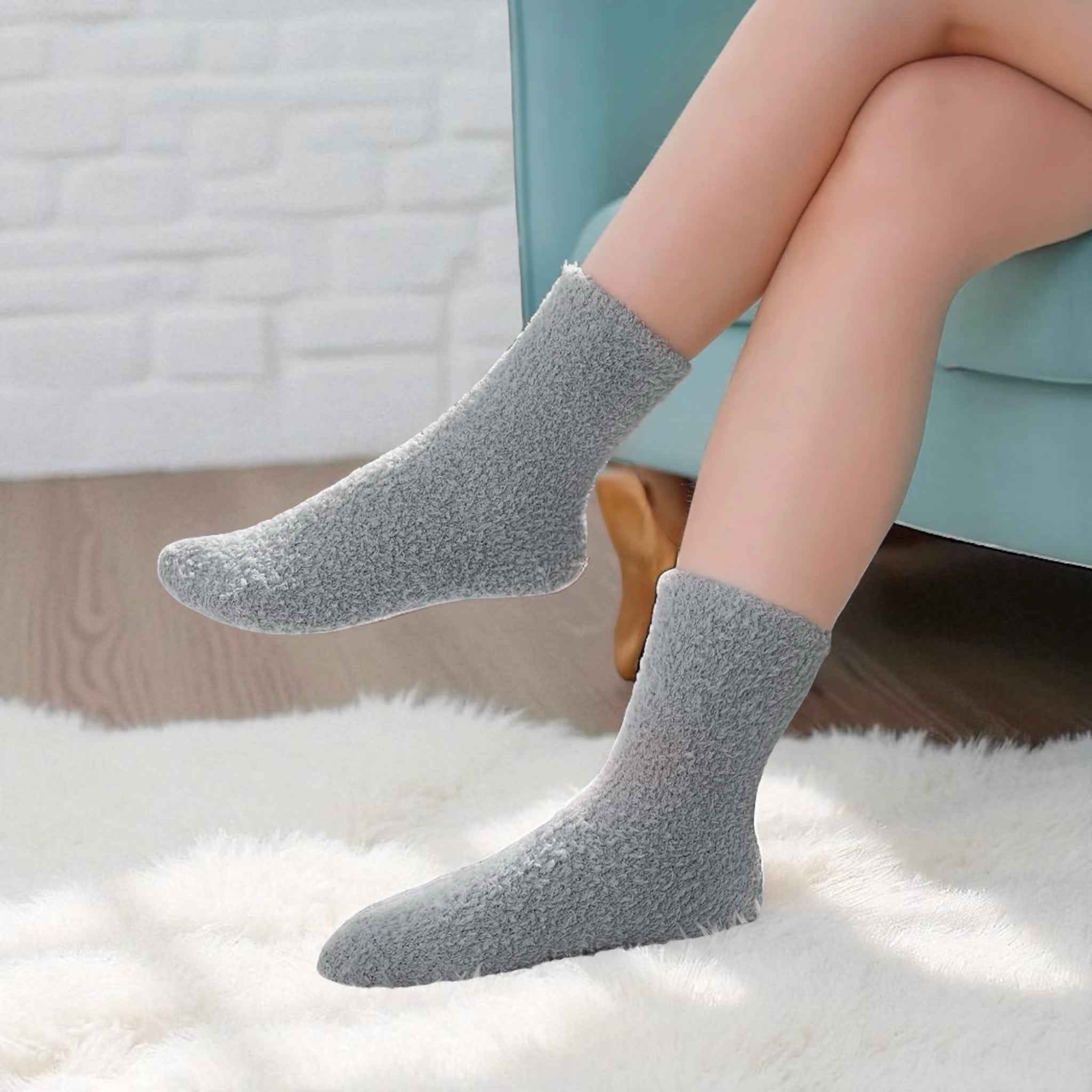 Cozy Cloud Socks - Grey - Warm &amp; Soft Women’s Gift