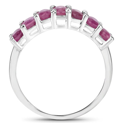 1.89 Carat Genuine Ruby .925 Sterling Silver Ring  DestGlow