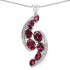 7.29 Carat Genuine Rhodolite & White Topaz .925 Sterling Silver Pendant by Bids.com