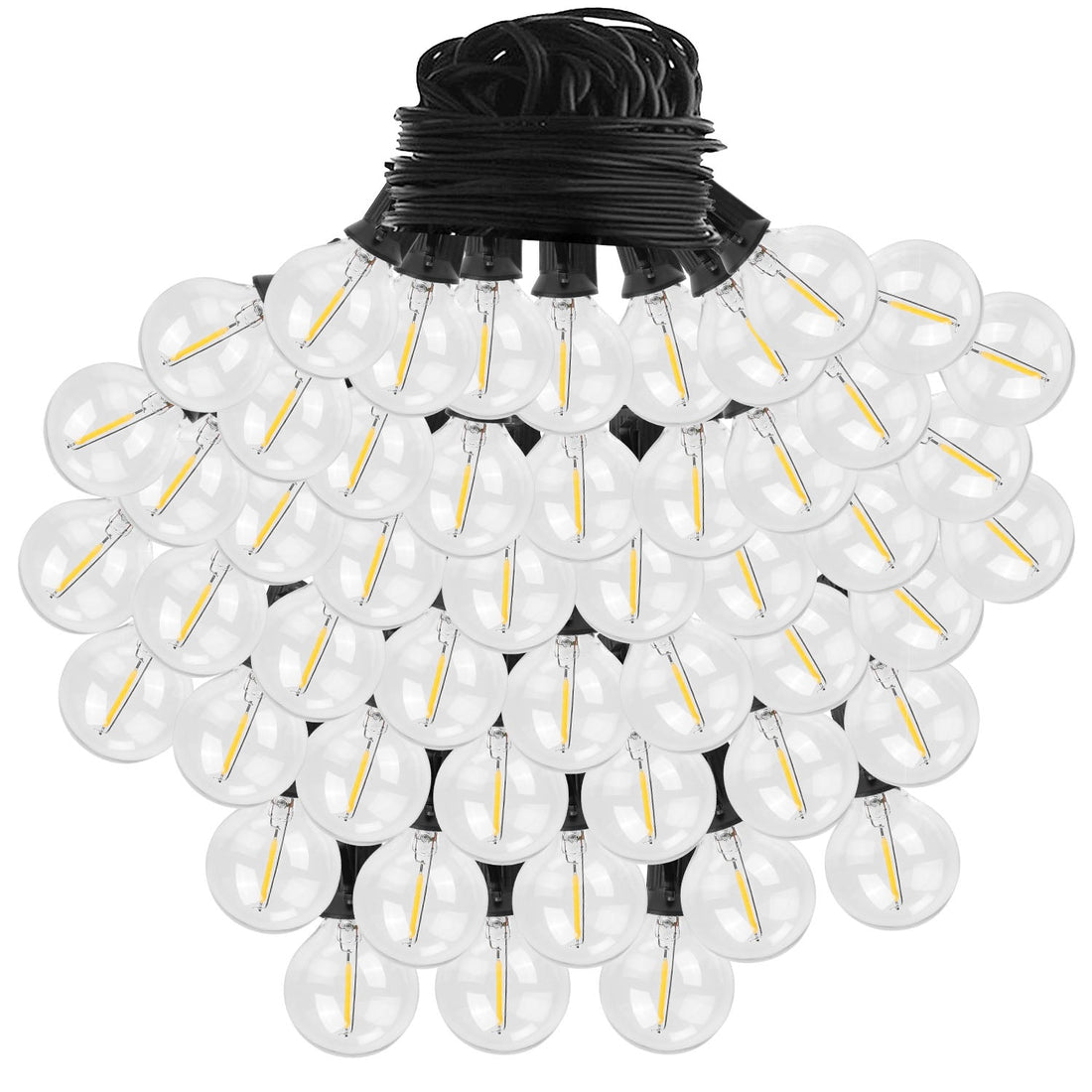 50FT Decorative Globe String Lights Outdoor Indoor 25Pcs Bulb Light Strings Fairy String Lamps for Garden Lawn Patio Cafe Party 