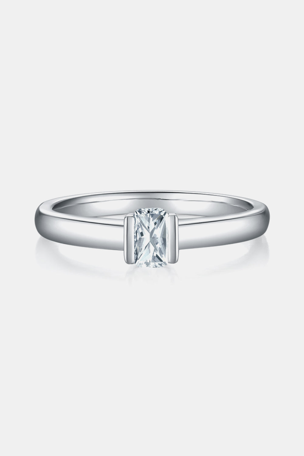 Brilliant Round Cut Sparkala™ Platinum Over Pure Sterling Silver Solitaire Ring by Sparkala