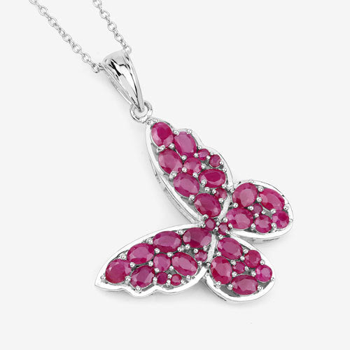 4.72 Carat Genuine Ruby .925 Sterling Silver Pendant by Bids.com