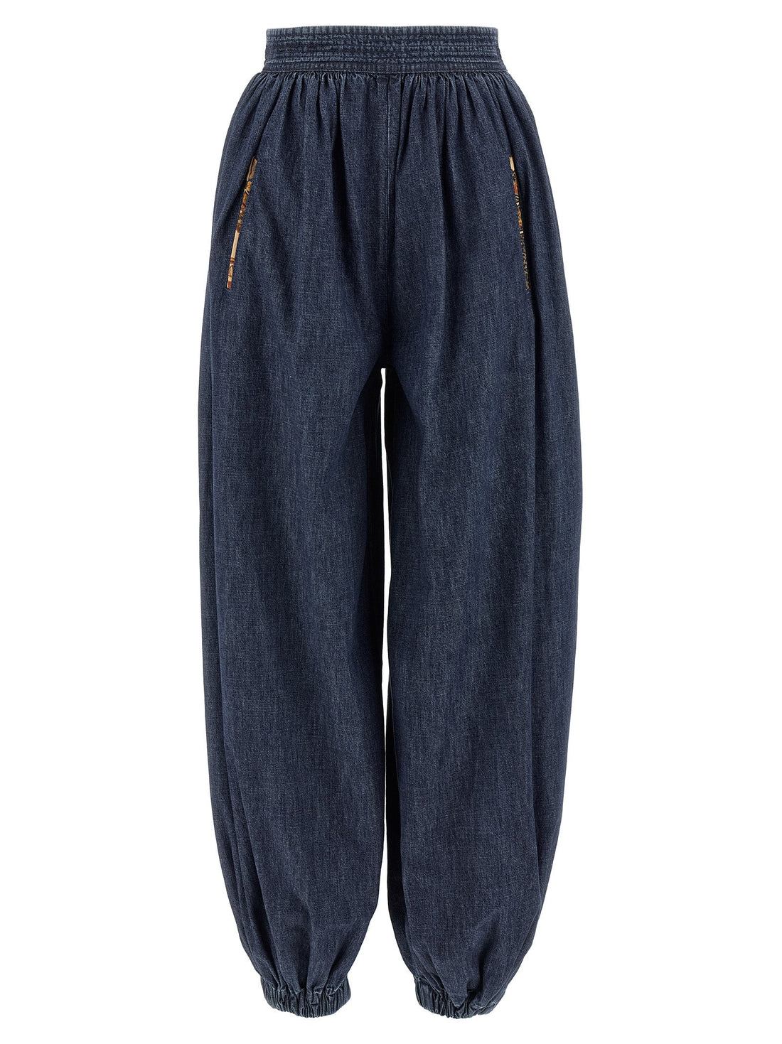 Valentino Garavani Women Valentino Garavani Denim Chambray Pants by Luosophy