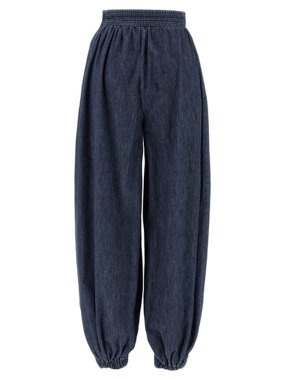Valentino Garavani Women Valentino Garavani Denim Chambray Pants by Luosophy