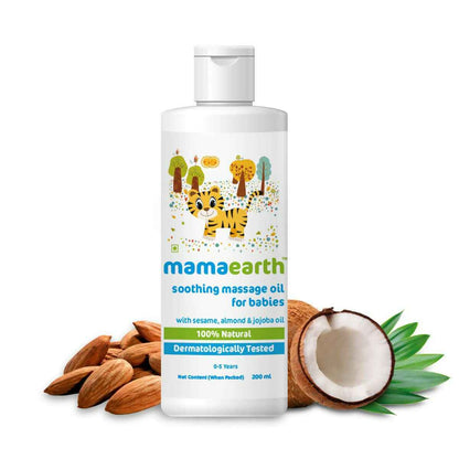 Mamaearth Daily Moisturizing Lotion &amp; Soothing Baby Massage Oil, With Sesame, Almond &amp; Jojoba Oil