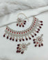 Joban Fashion Maroon Stone Work Necklace Set