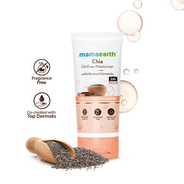 Mamaearth Chia Oil-Free Moisturizer with Chia Seed &amp; Ceramides for Healthy Skin Barrier