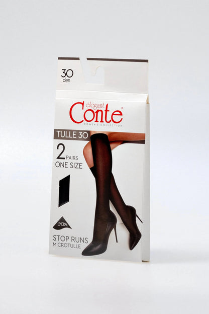 Knee Highs Conte Tulle 30 Den (2 pairs) 