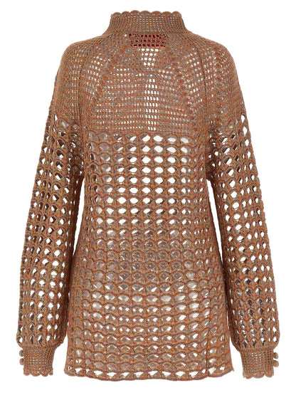 Valentino Garavani Women Openwork Sweater by Luosophy
