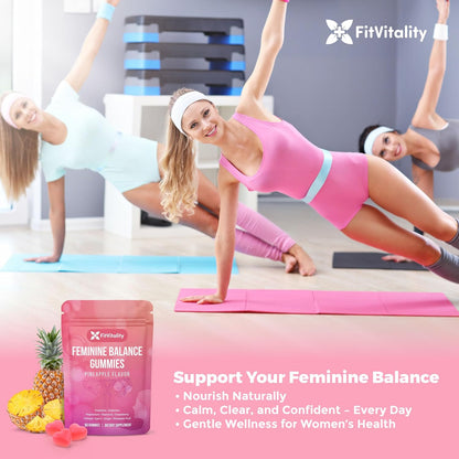 Premium Feminine Balance Gummies – Vaginal Probiotics &amp; Support Digestive Health – Probiotics, Collagen Type II, Chasteberry, Vitamin D &amp; Magnesium by FreshDrinkUS - Natural and Premium Herbal Tea