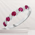 0.69 Carat Genuine Ruby and White Topaz .925 Sterling Silver Ring  DestGlow