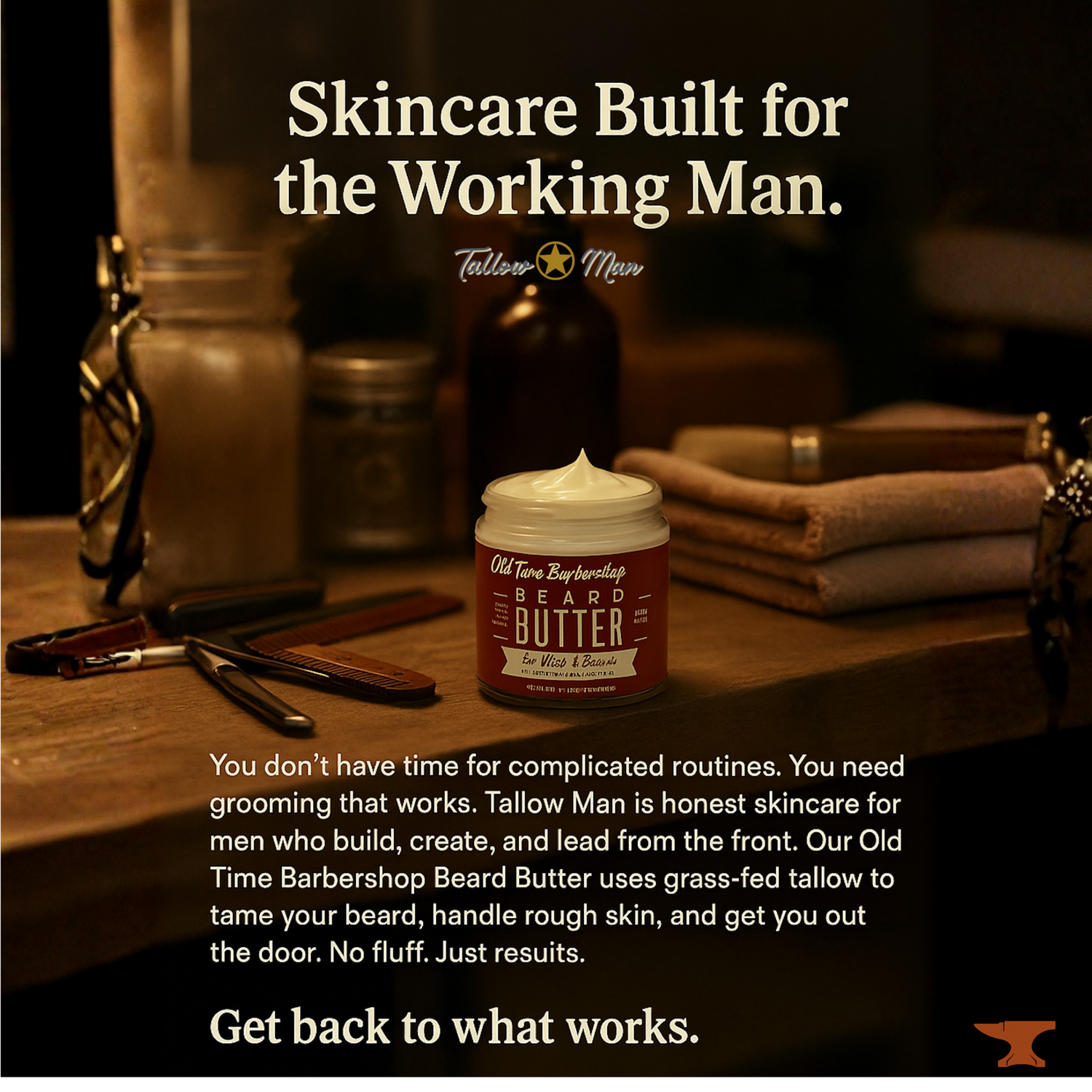 Tallow Man Old Time Barbershop Beard + Body Butter | Men&