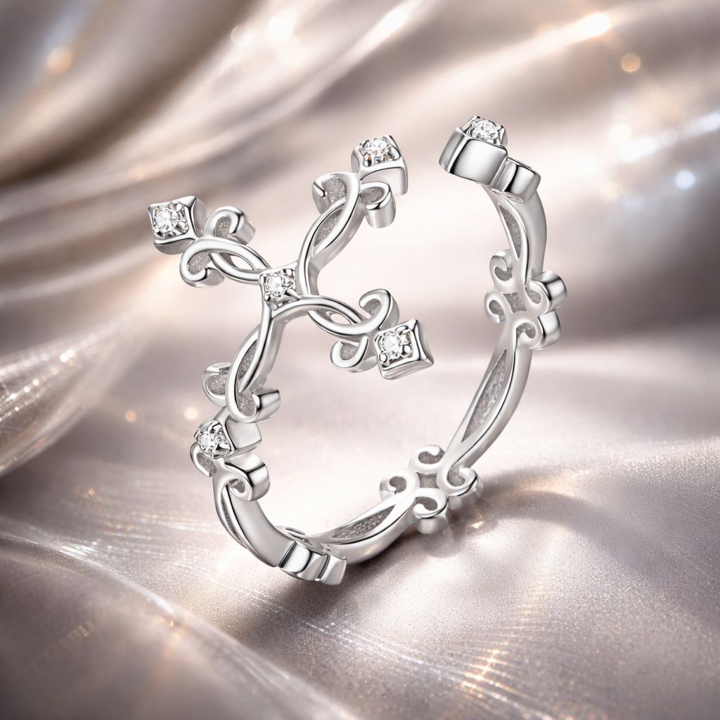 S925 Sterling Silver 0.4cm Width Pavé Setting CZ Ring by Bids.com