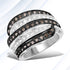 0.80 Carat Genuine Brown Diamond and White Diamond .925 Sterling Silver Ring by Bids.com