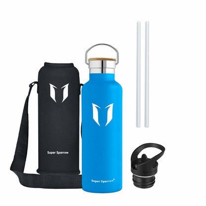 Insulated Stainless Steel Water Bottle - 25oz/750ml Extra Large Vacuum Flask