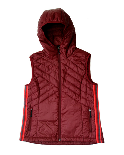 Powerstripe Eco-Friendly Down Hooded Vest by Goal Five