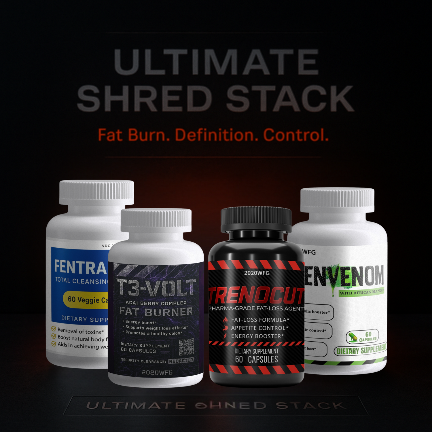 Ultimate Shred Stack – Hardcore Fat Burner &amp; Bodybuilding Supplement Cycle