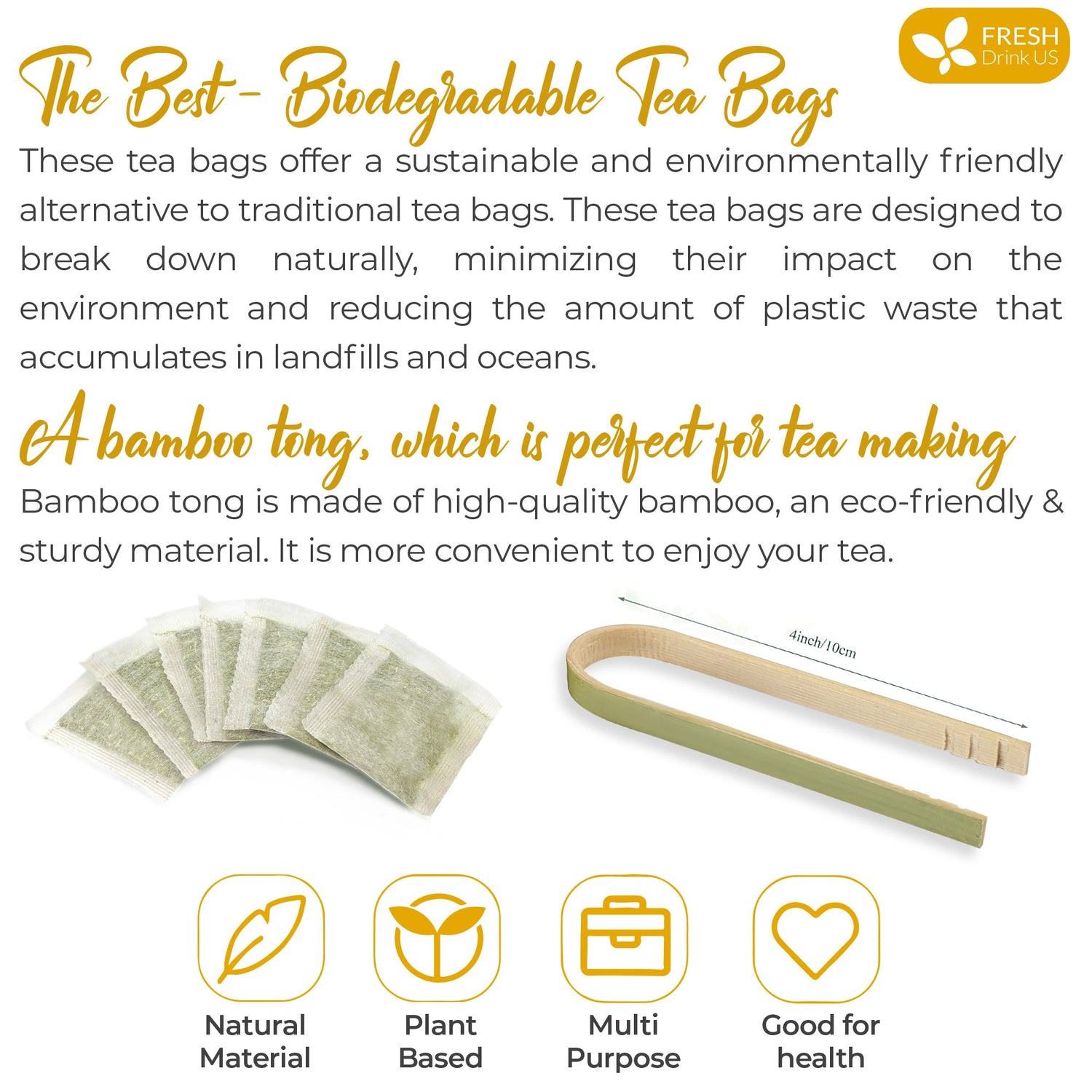 Turmeric, Ginger, Cinnamon Tea, Tea Bags, 100% Natural, Hand-made Blend of Turmeric, Ginger, and Cinnamon. Eco-conscious Tea Bags. Turmeric Ginger Herbal Tea. No Sugar, No Caffeine, No Gluten, Vegan. by FreshDrinkUS - Natural and Premium Herbal Tea