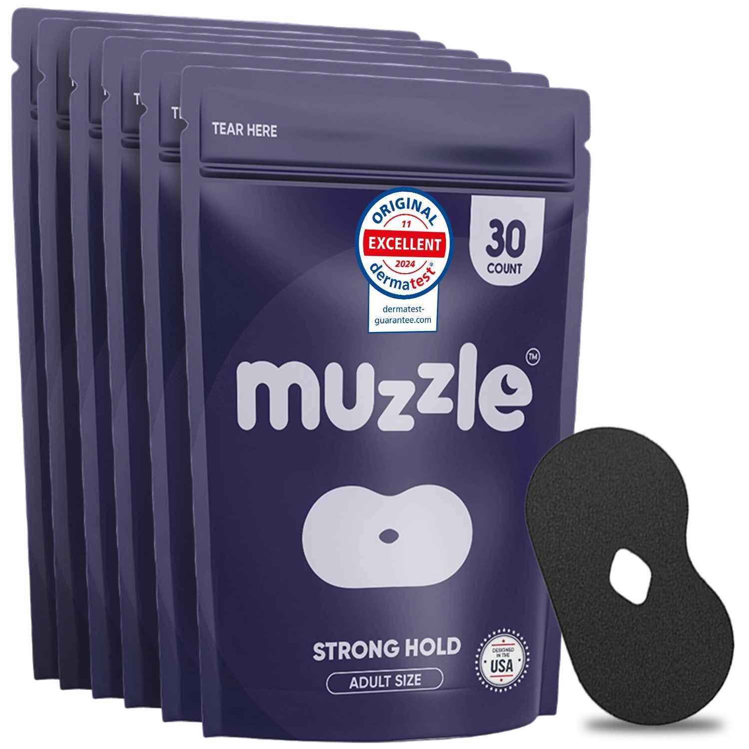 Muzzle® Mouth Tape for Adults (Medium Hold)