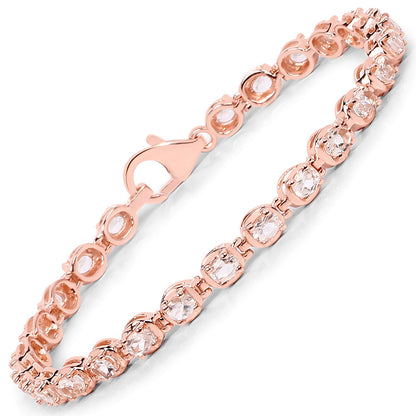 3.75 Carat Genuine Morganite .925 Sterling Silver Bracelet by Bids.com