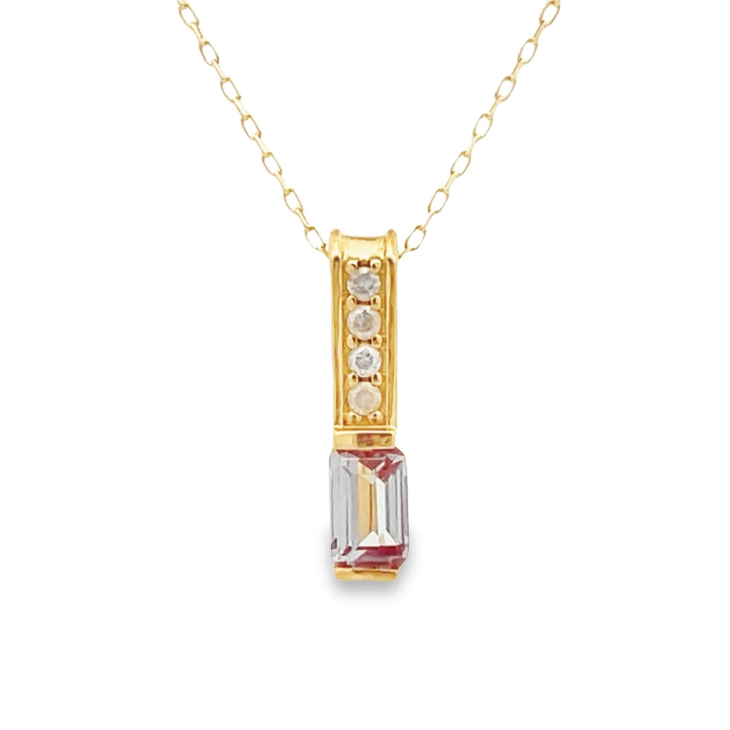 Created Alexandrite Fashion Pendants 10KT Yellow Gold by Bids.com