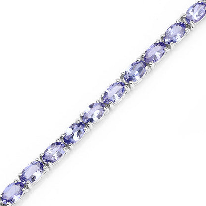 8.75 Carat Genuine Tanzanite .925 Sterling Silver Bracelet  DestGlow