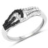 0.33 Carat Genuine White Diamond and Black Diamond .925 Sterling Silver Ring by Bids.com