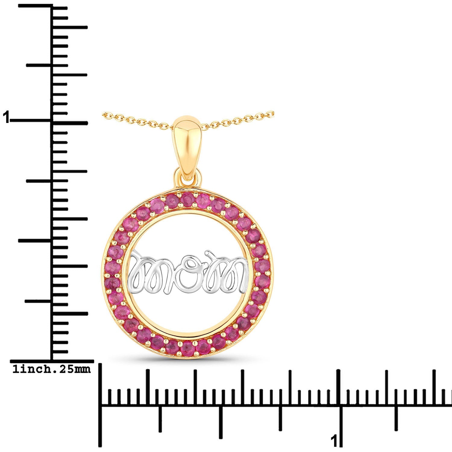 0.64 Carat Genuine Ruby .925 Sterling Silver Pendant by Bids.com