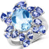 6.52 Carat Genuine Blue Topaz & Tanzanite .925 Sterling Silver Ring by Bids.com