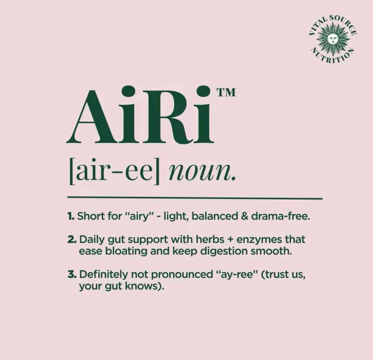 Debloat Support Capsules -AiRi- Vital Source Nutrition