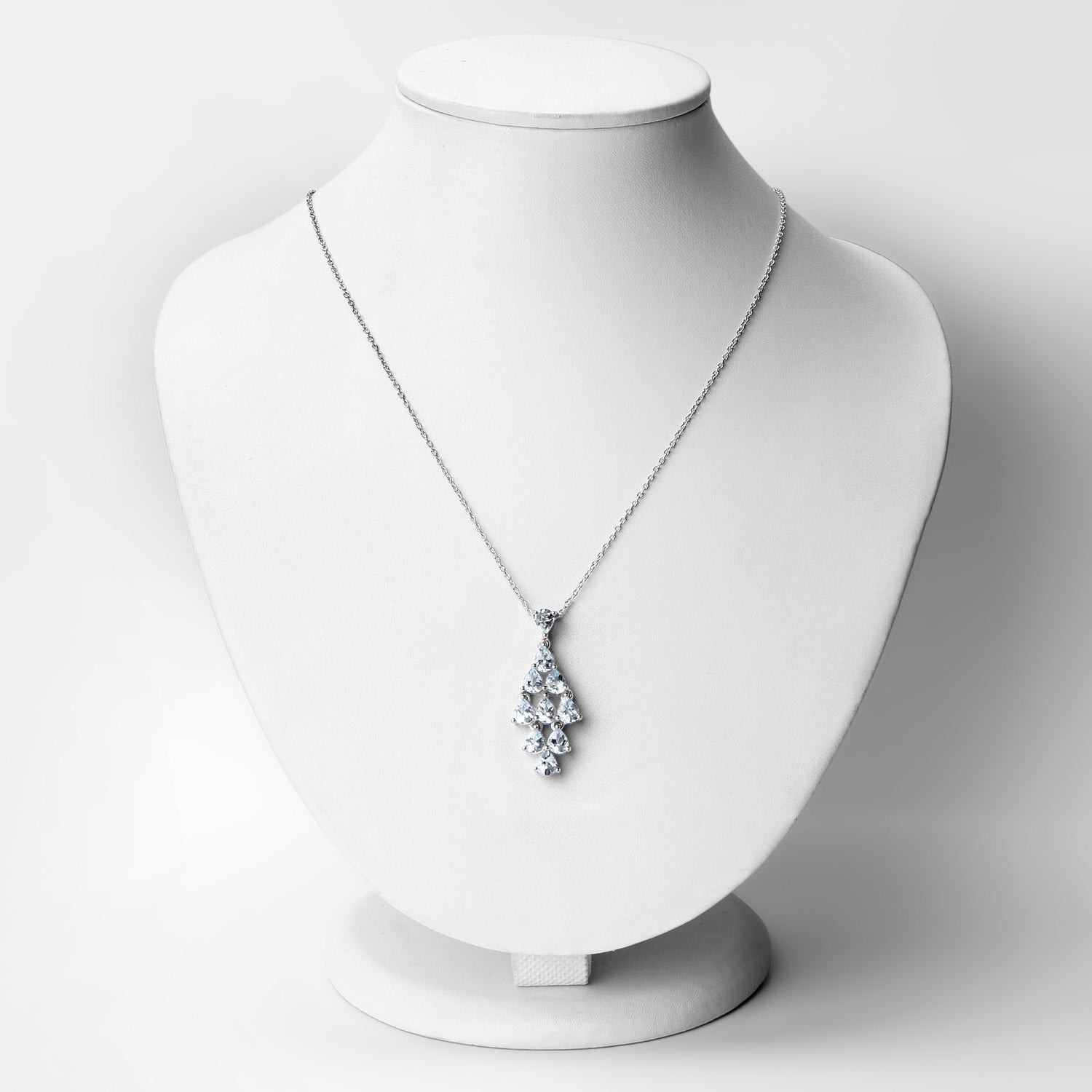 2.20 Carat Genuine Aquamarine .925 Sterling Silver Pendant  DestGlow