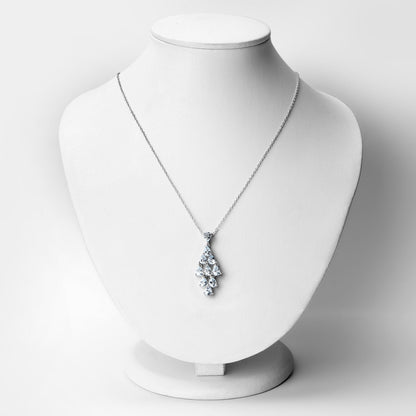 2.20 Carat Genuine Aquamarine .925 Sterling Silver Pendant  DestGlow