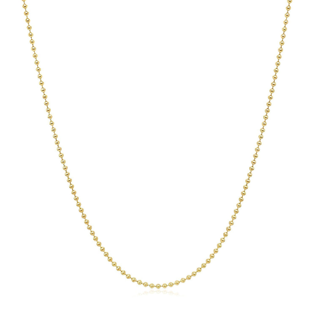 14k Yellow Gold Bead Chain 1.0mm by Bids.com
