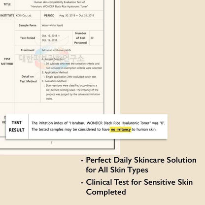 Wonder Black Rice Hyaluronic Toner 10.1 Fl.Oz / 300Ml | Face Moisturizer, Facial Toner for All Skin Types | Vegan, Cruelty Free, Ewg-Green