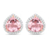 3.27 Carat Genuine Morganite and White Diamond 14K Rose Gold Earrings by Bids.com