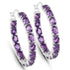 4.80 Carat Genuine Amethyst .925 Sterling Silver Earrings  DestGlow
