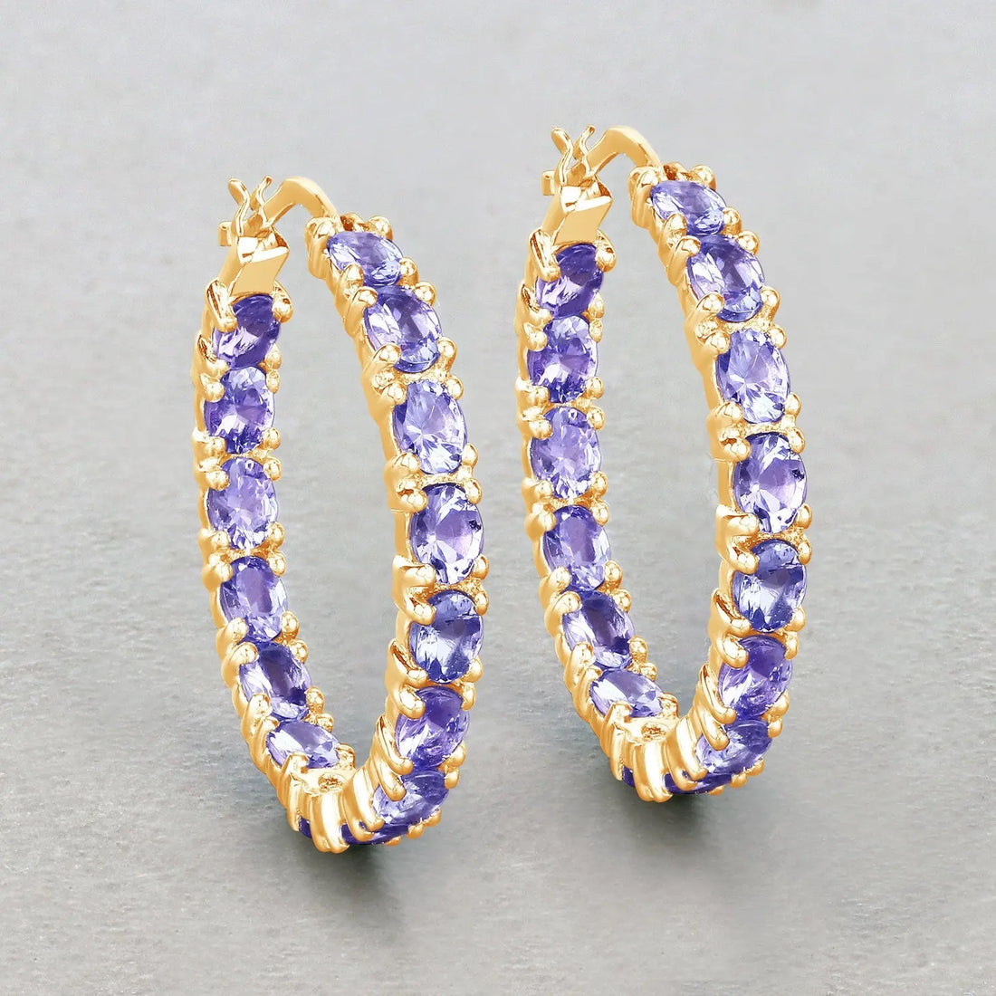 5.10 Carat Genuine Tanzanite .925 Sterling Silver Earrings 