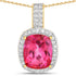 6.87 Carat Genuine Pink Topaz and White Topaz .925 Sterling Silver Pendant by Bids.com