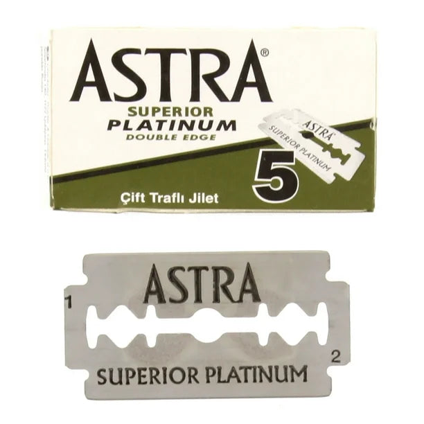 Astra Superior Platinum Double Edge Razor Blades - 5 Pack 