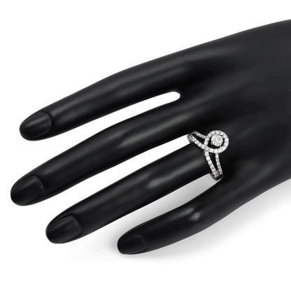 0.54 Carat Genuine White Diamond 14K White Gold Ring (G-H Color, SI1-SI2 Clarity) by Bids.com