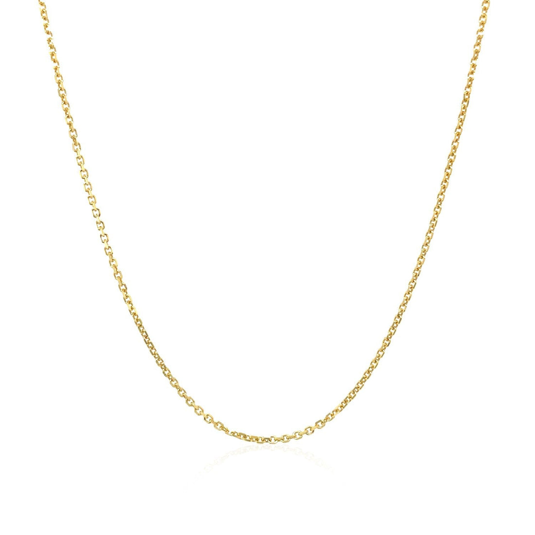 10k Yellow Gold Cable Chain 1.1mm by Bids.com
