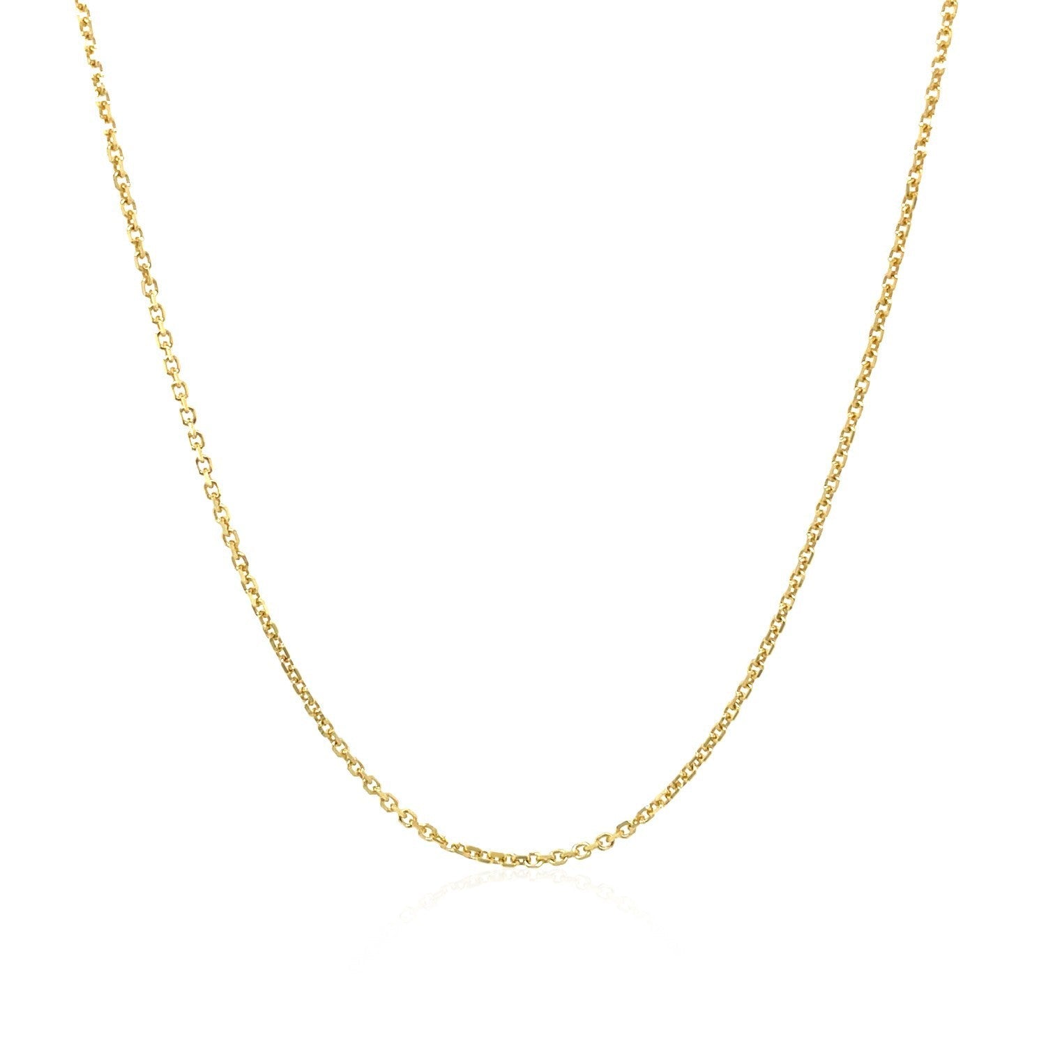 10k Yellow Gold Cable Chain 1.1mm by Bids.com