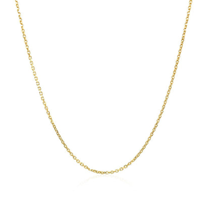 10k Yellow Gold Cable Chain 1.1mm by Bids.com
