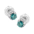 14K White Gold 1/2 cttw White and Treated Blue Round Diamond Earrings (I-J I2-I3) by Bids.com