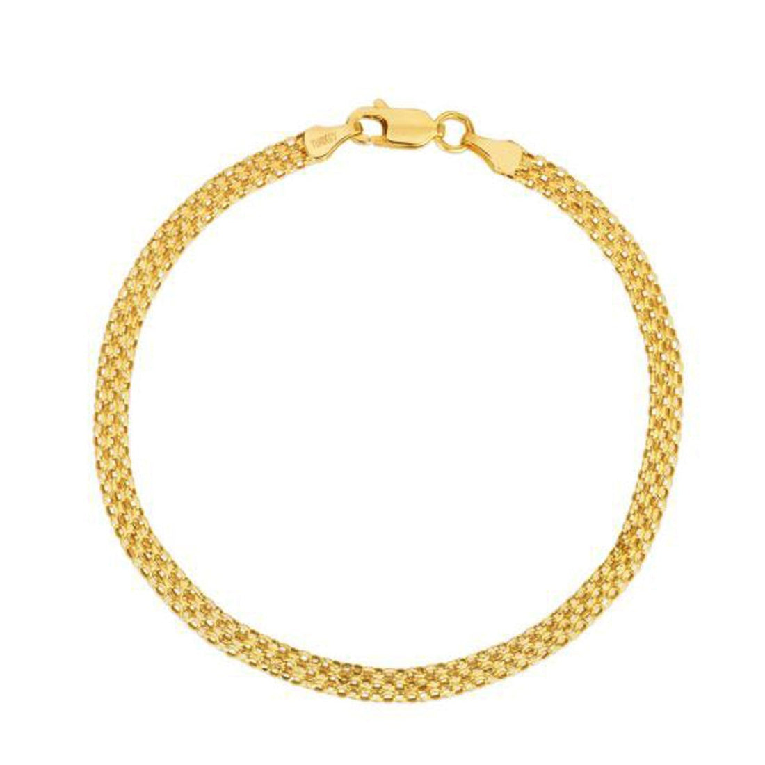 14k Yellow Gold Bismark Bracelet (3.50 mm)  DestGlow