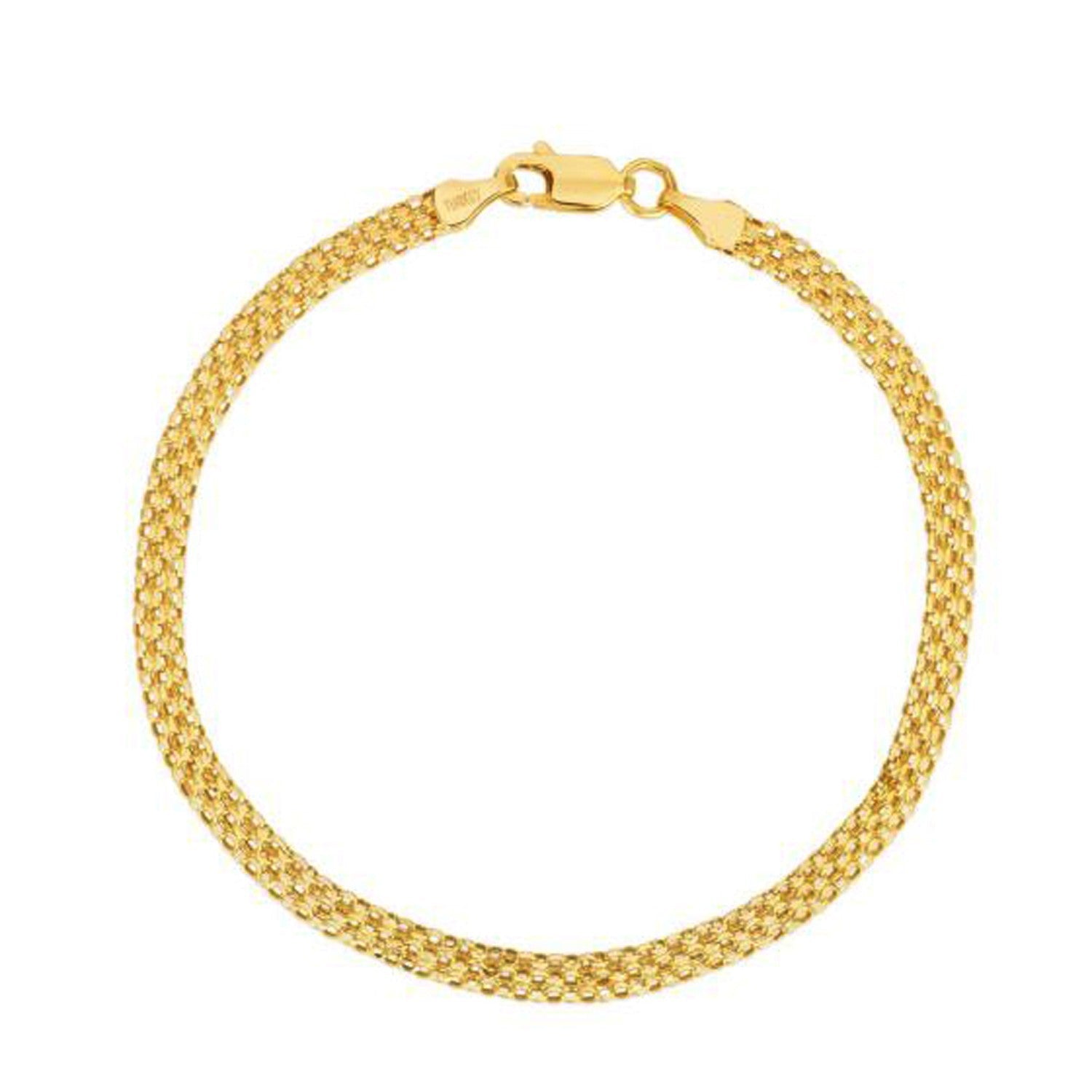 14k Yellow Gold Bismark Bracelet (3.50 mm)  DestGlow