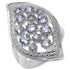 1.47 Carat Genuine Tanzanite .925 Sterling Silver Ring by Bids.com