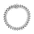.925 Sterling Silver 2.00 Cttw Miracle Set Diamond Laurel Wreath Link Bracelet (I-J color, I3 clarity) - 7.25"  DestGlow